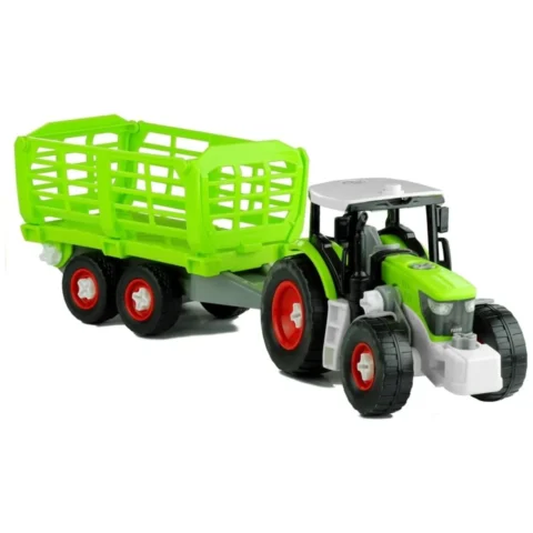 Rozkręcany Traktor z Otwierana Przyczepą 43 cm
