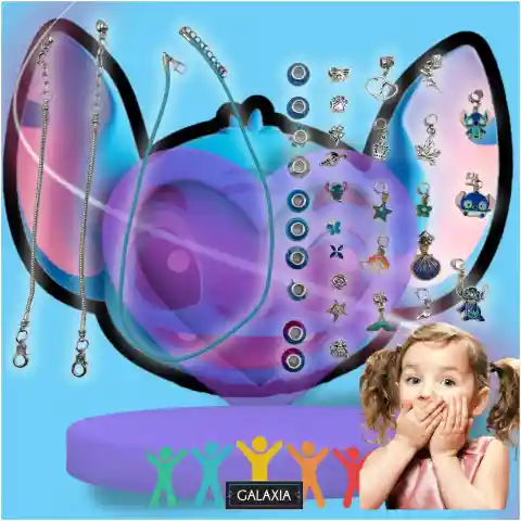 ZESTAW DO ROBIENIA BRANSOLETEK NASZYJNIKÓW Do Biżuterii LILO i STICH STITCH Marka: GALAXIA
