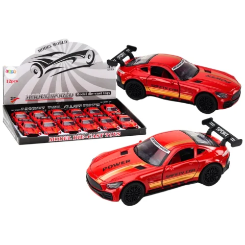 Auto Sportowe Samochód 1:32 Figurka Czerwona Spojler Metal