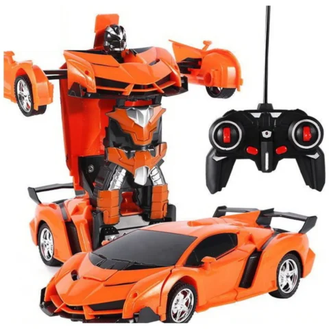 Auto Robot 2w1 Pilot R/C Światło Dźwięk Drift Pomarańczowy