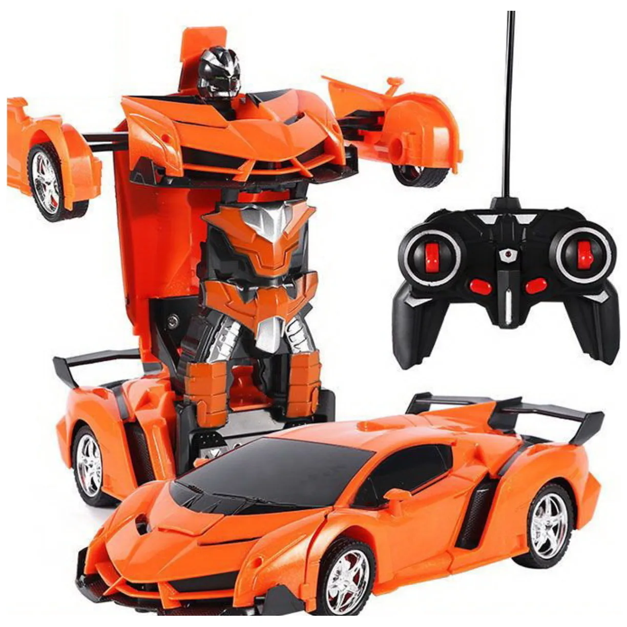 Auto Robot 2w1 Pilot R/C Światło Dźwięk Drift Pomarańczowy