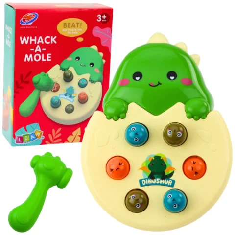 Gra Zrecznościowa Mini Whack A Mole Dinozaur W Jajku Zielony