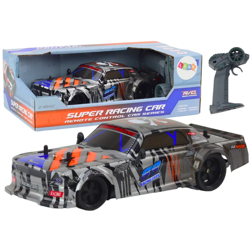 Zdalnie Sterowane Sportowe Auto RC 1:18 Szare