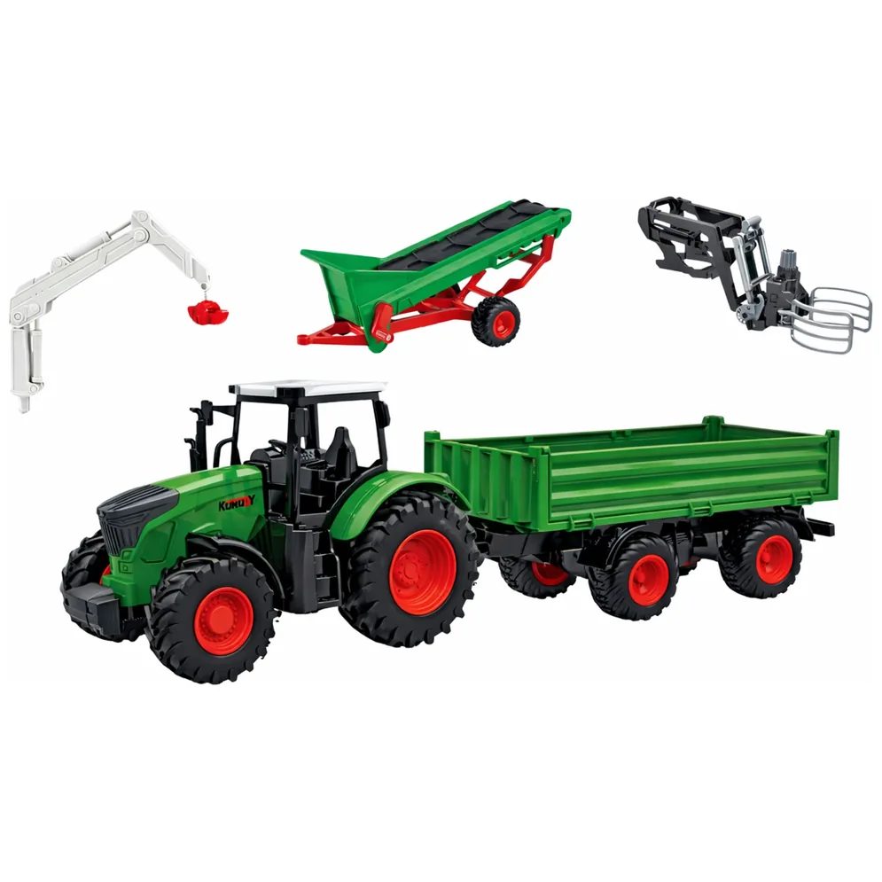 Zestaw Rolniczy Traktor z Przyczepą Zwierzęta Farmerzy Farma 45 el. - obrazek 3