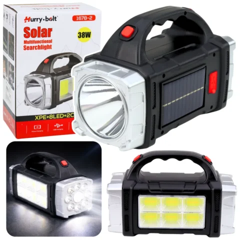 Wielofunkcyjna Latarka Solarna Szerokokątna LED HB-1678 38W