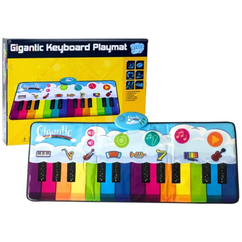 Mata Taneczna Edukacyjna Tęczowe Pianinko Instrumenty 10 Melodii