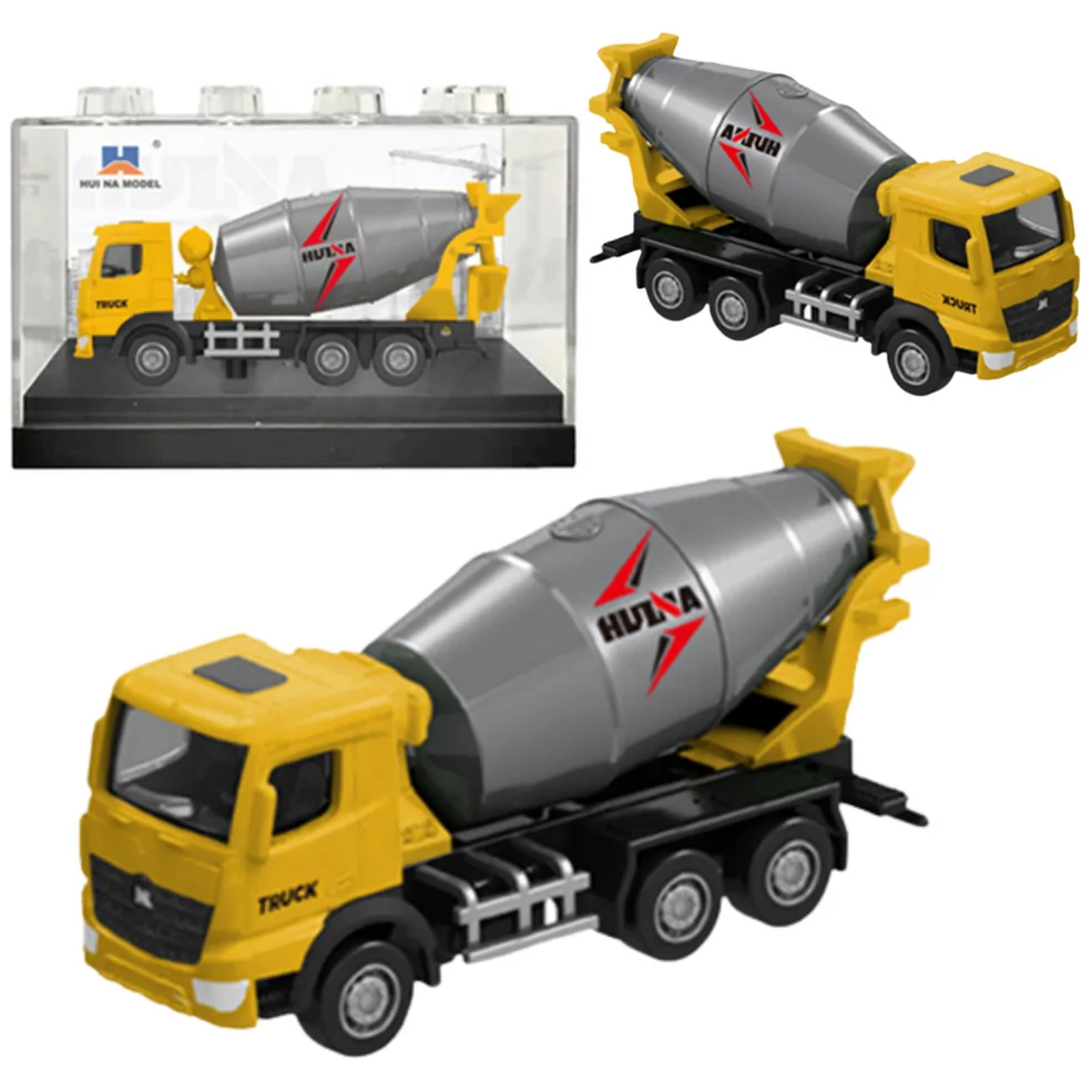 Betoniarka Metalowa Model Kolekcjonerski Huina Żółta 1:80