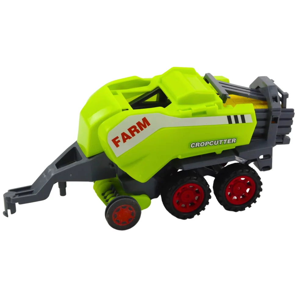 Zestaw Traktor Ciągnik Prasa Rolnicza Do Belowania Siana Zielony - obrazek 4