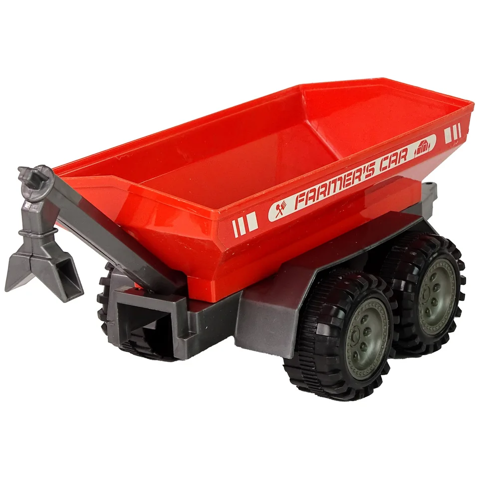 Zielony Traktor z Czerwoną Przyczepką Napęd Frykcyjny - obrazek 4