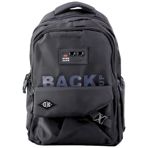 Plecak Miejski Szkolny 6 Kieszeni Back Up Czarny 23L 46cm