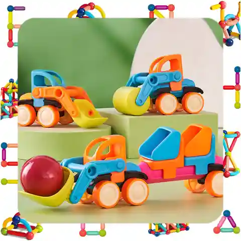 KLOCKI MAGNETYCZNE Konstrukcyjne 128el Patyczki Sticks Edukacyjne + Kuferek Marka: PIXEL