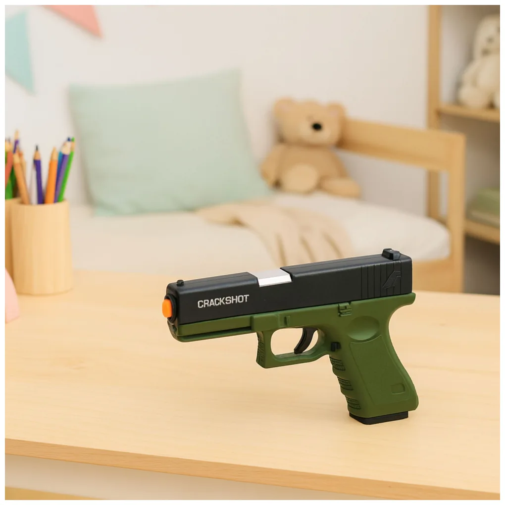 Pistolet Zabawkowy Naboje Piankowe Amunicja Łuski Zielony - obrazek 5