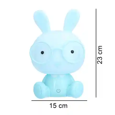 LAMPKA NOCNA DLA DZIECI KRÓLIK LED USB Kolor: niebieski