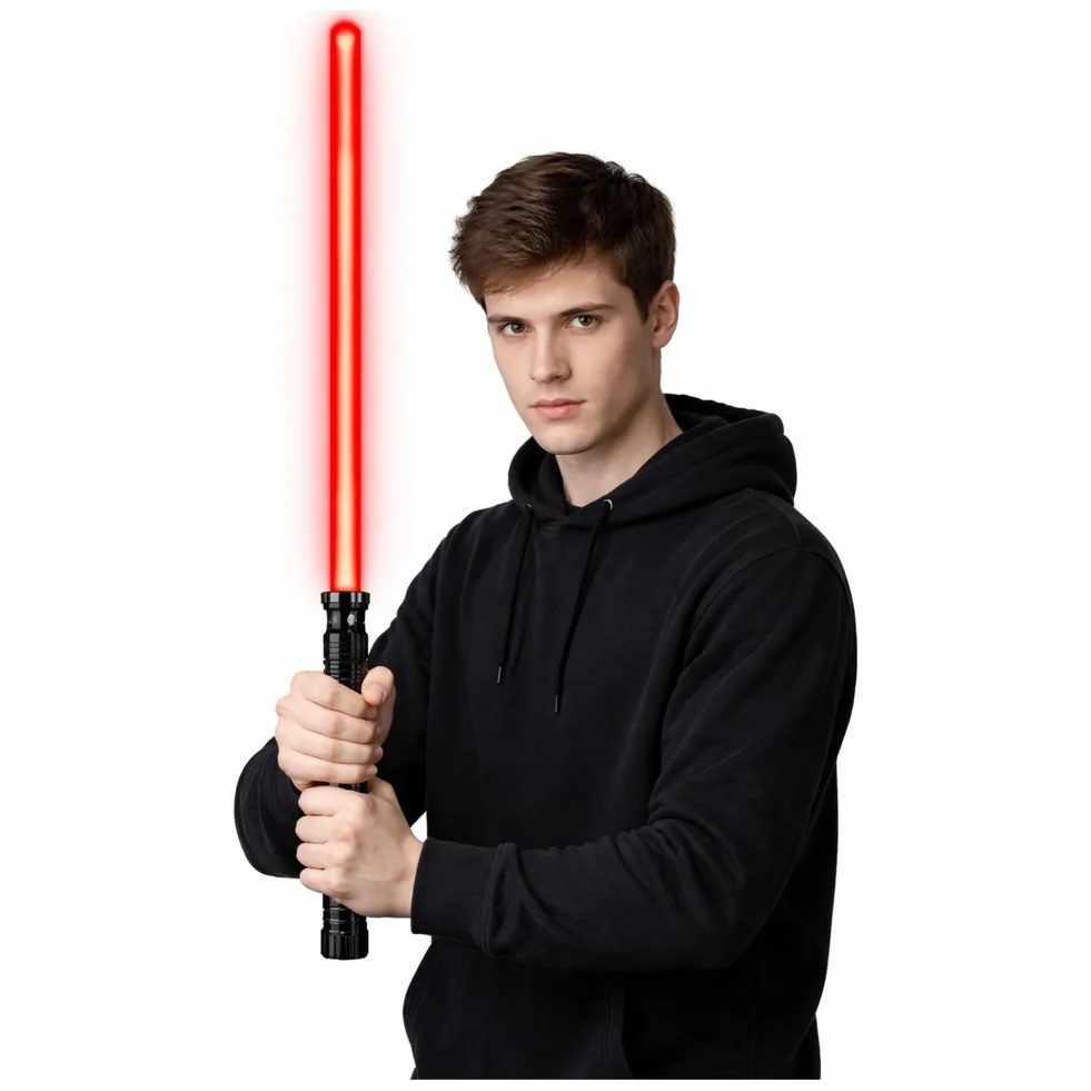 Miecz Laserowy Świetlny LED Z Dźwiękami Metalowa Rękojeść 75 cm - obrazek 3