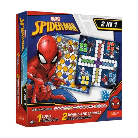 Gra planszowa 2w1 Chińczyk Węże i drabiny Spider-Man Trefl 02419