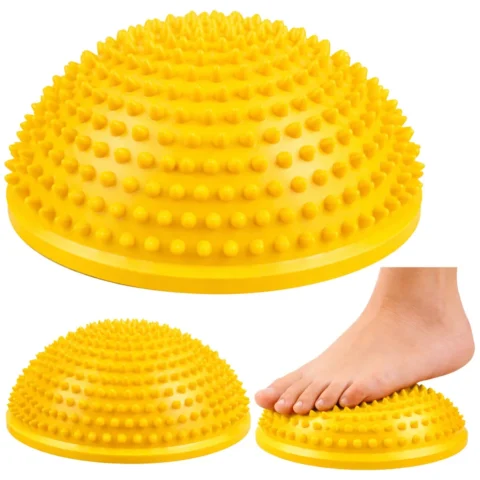 Półkula Sensoryczna Do Masażu Ćwiczeń Równowagi Żółta 16 cm
